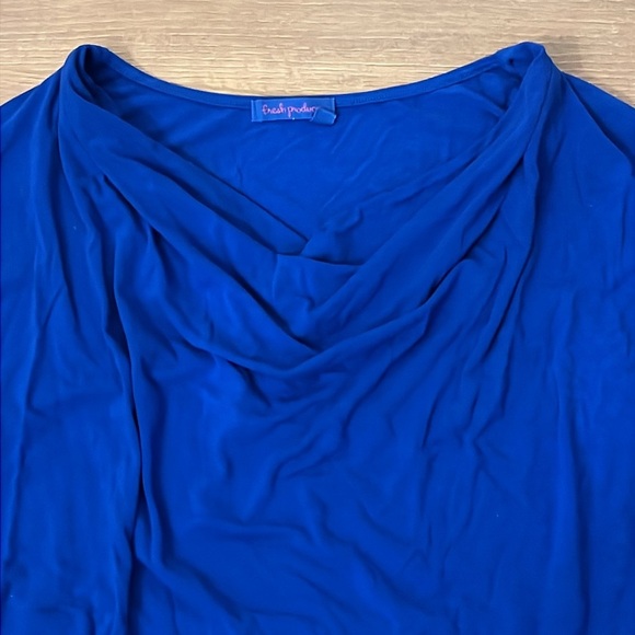 Fresh Produce | 2 pc set cropped lounge pants & top Women’s size M royal blue - Picture 3 of 9